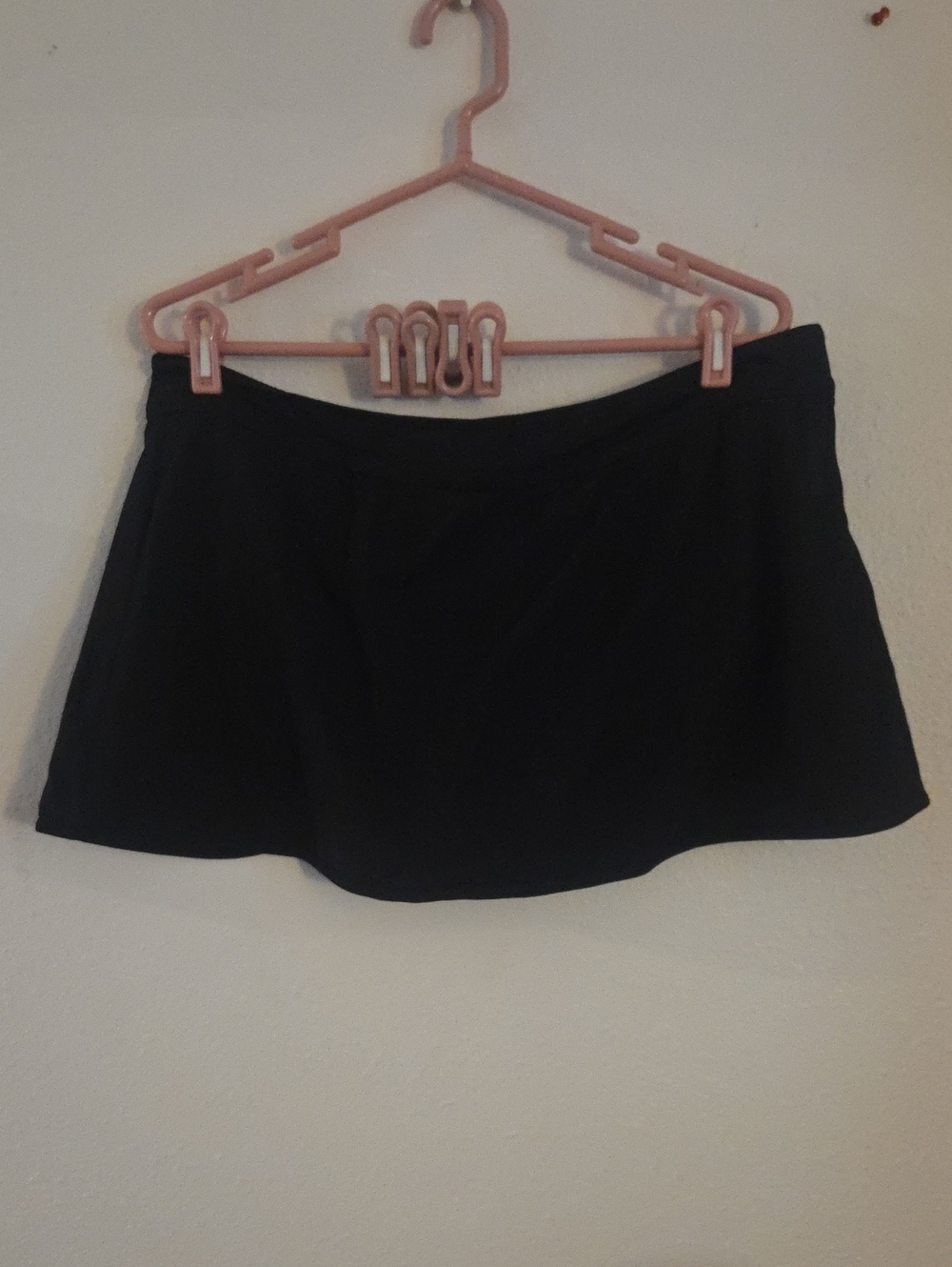 Black Mini Skirt Swim Bottom - Simple A-Line